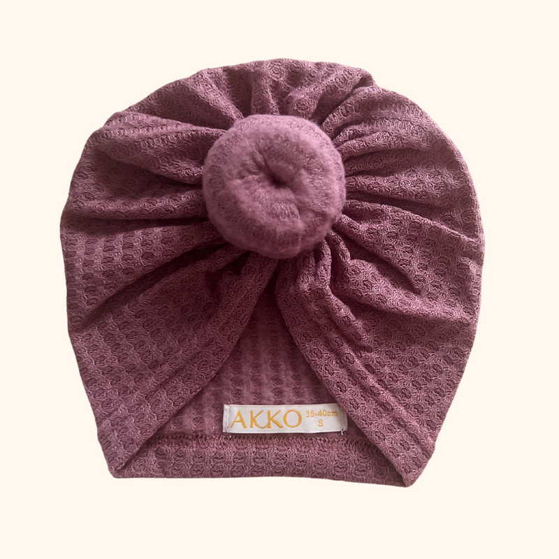 TURBAN Lina - Tricot chaud Vieux Rose