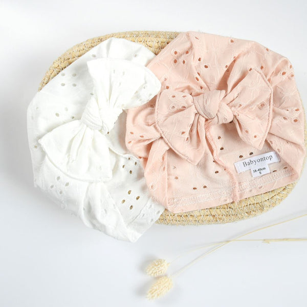 Turban MARY - Dentelle Nude Rosé Bandeau naissance Bandeau adulte bonnet Chimio