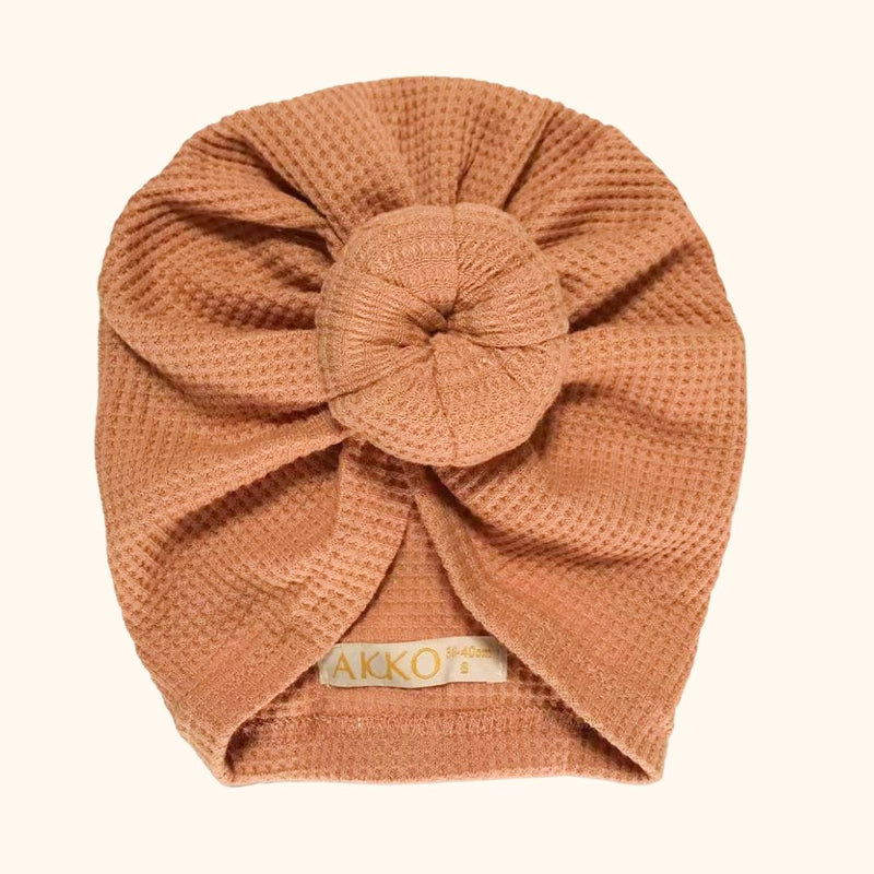 *PRÉCOMMANDE Turban Coton Epais KAYE - Camel Bandeau naissance Bandeau adulte bonnet Chimio