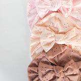 Turban MARY - Dentelle Nude Rosé Bandeau naissance Bandeau adulte bonnet Chimio