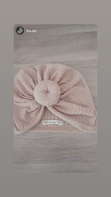 TURBAN Lina - Tricot gaufré BEIGE