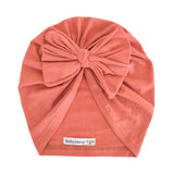 Turban JUSTINE Coton Bio - Orange Tawny Bandeau naissance Bandeau adulte bonnet Chimio