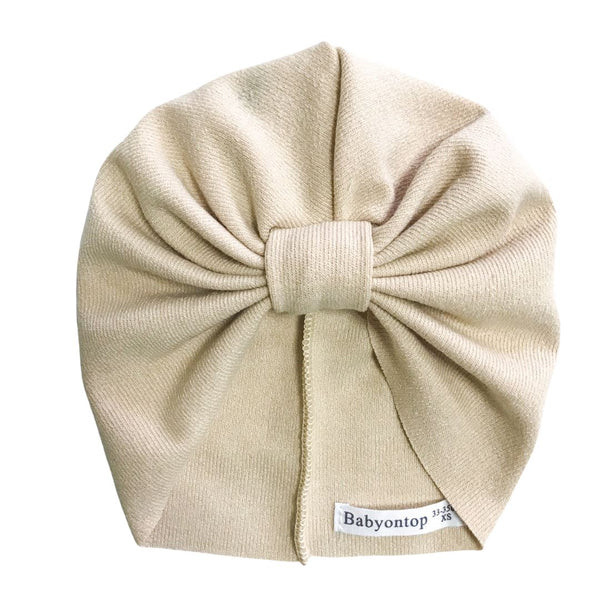 Turban IMANI - Beige Bandeau naissance Bandeau adulte bonnet Chimio