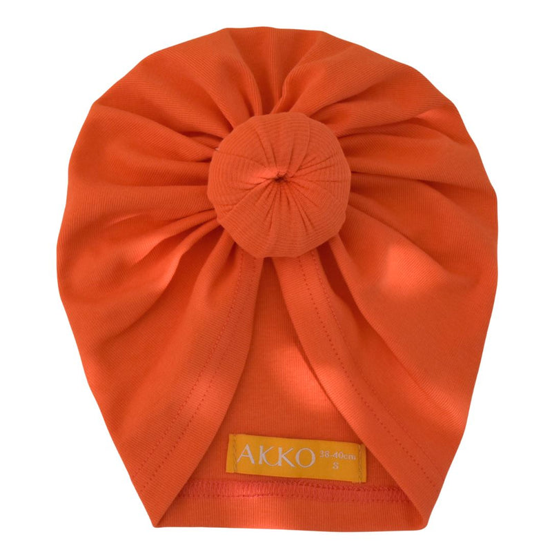 Turban Coton JUSTINE - Tangerine Bandeau naissance Bandeau adulte bonnet Chimio