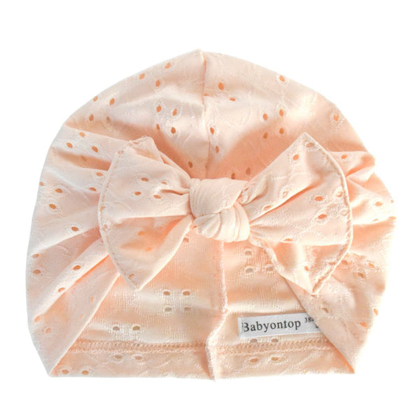 Turban MARY - Dentelle Nude Rosé Bandeau naissance Bandeau adulte bonnet Chimio