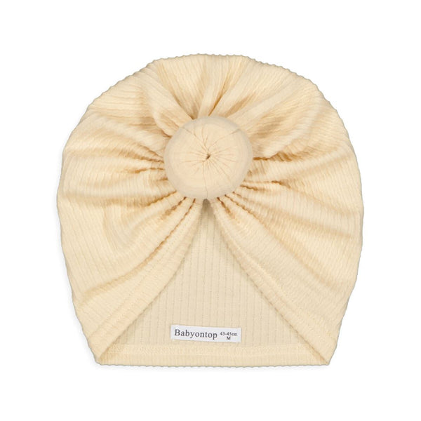 TURBAN Alba - Texturé Beige Crème Bandeau naissance Bandeau adulte bonnet Chimio