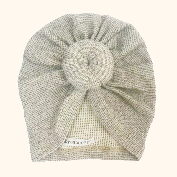 Turban Coton Epais KAYE - Speckle Gray Bandeau naissance Bandeau adulte bonnet Chimio