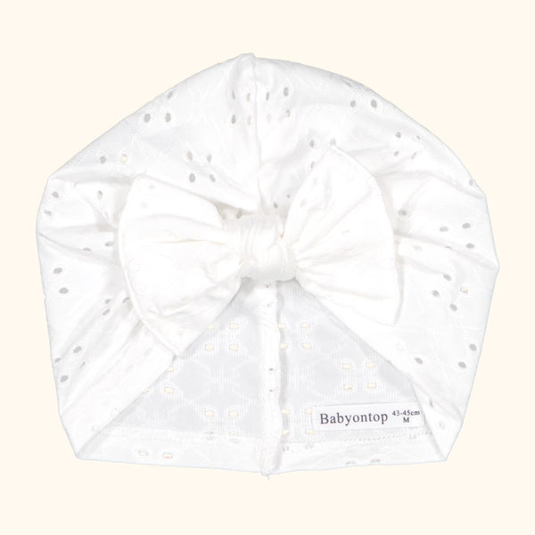 Turban MARY - Dentelle Blanche Bandeau naissance Bandeau adulte bonnet Chimio