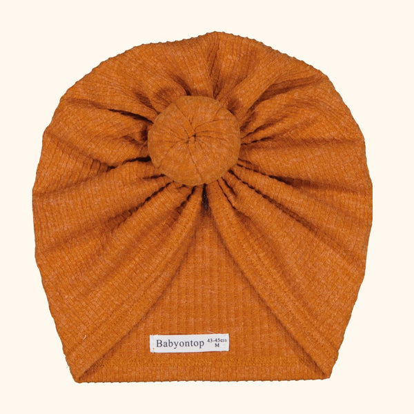 TURBAN Alba - Texturé Orange Opera Bandeau naissance Bandeau adulte bonnet Chimio