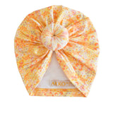 Turban HANAE - SUNSET Coton Bio GOTS Bandeau naissance Bandeau adulte bonnet Chimio