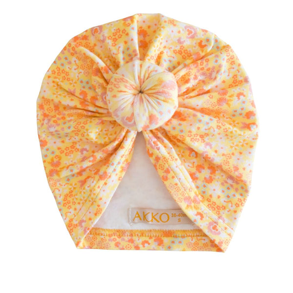 Turban HANAE - SUNSET Coton Bio GOTS Bandeau naissance Bandeau adulte bonnet Chimio