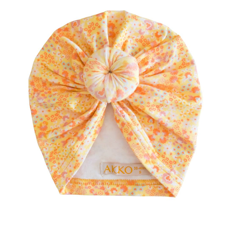 Turban HANAE - SUNSET Coton Bio GOTS Bandeau naissance Bandeau adulte bonnet Chimio