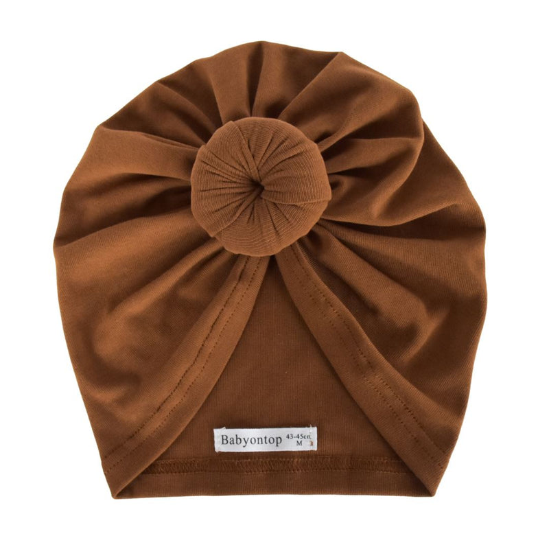 Turban Coton JUSTINE - Mocha Bandeau naissance Bandeau adulte bonnet Chimio