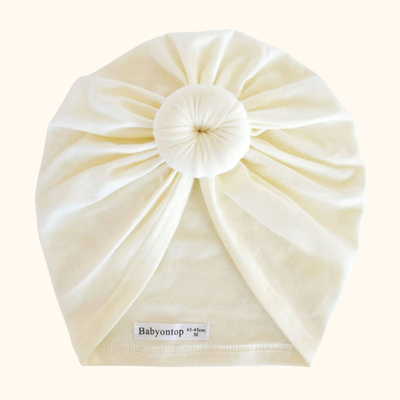 Turban JUSTINE Coton Bio GOTS - Coconut Bandeau naissance Bandeau adulte bonnet Chimio