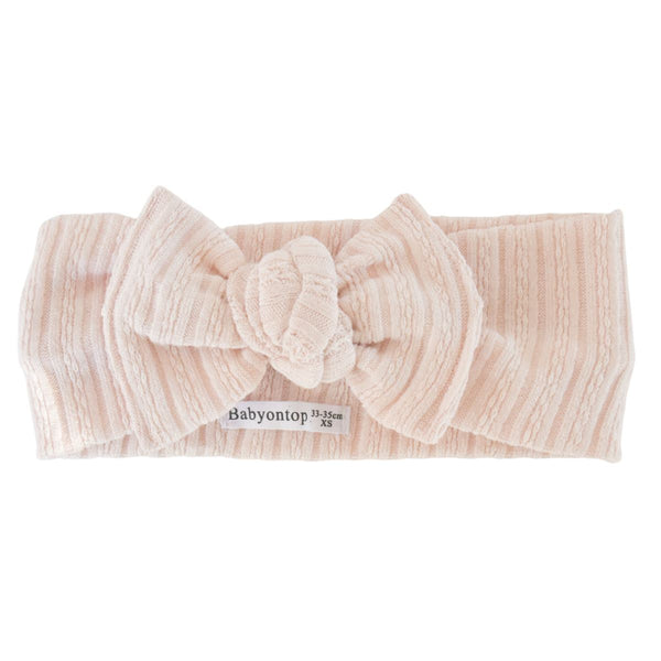 Bandeau LINA - Tissu gaufré CREAM Bandeau naissance Bandeau adulte bonnet Chimio