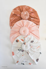 Turban JUSTINE - Rose Cerisier Bandeau naissance Bandeau adulte bonnet Chimio