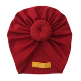 Turban Coton JUSTINE - Rouge Bandeau naissance Bandeau adulte bonnet Chimio