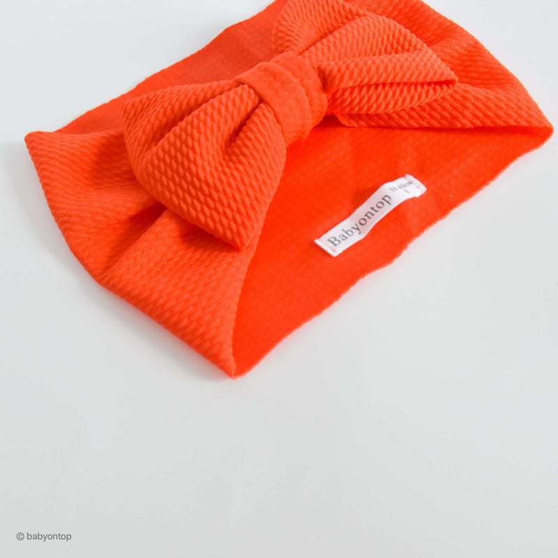 Bandeau ANNA - Couleur PUMPKIN Bandeau naissance Bandeau adulte bonnet Chimio