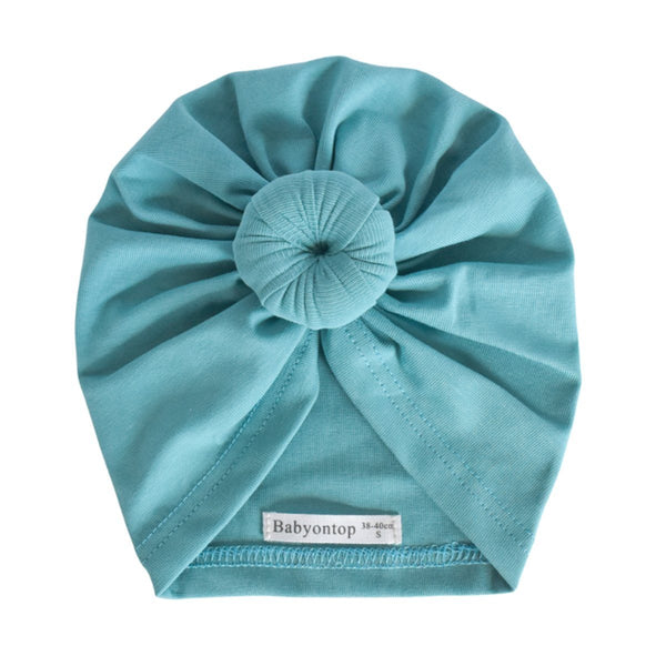 Turban JUSTINE Coton Bio - Menthe Turquoise Bandeau naissance Bandeau adulte bonnet Chimio