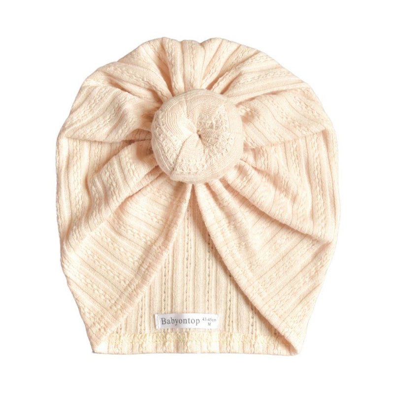 TURBAN Lina - Tricot CREAM Bandeau naissance Bandeau adulte bonnet Chimio